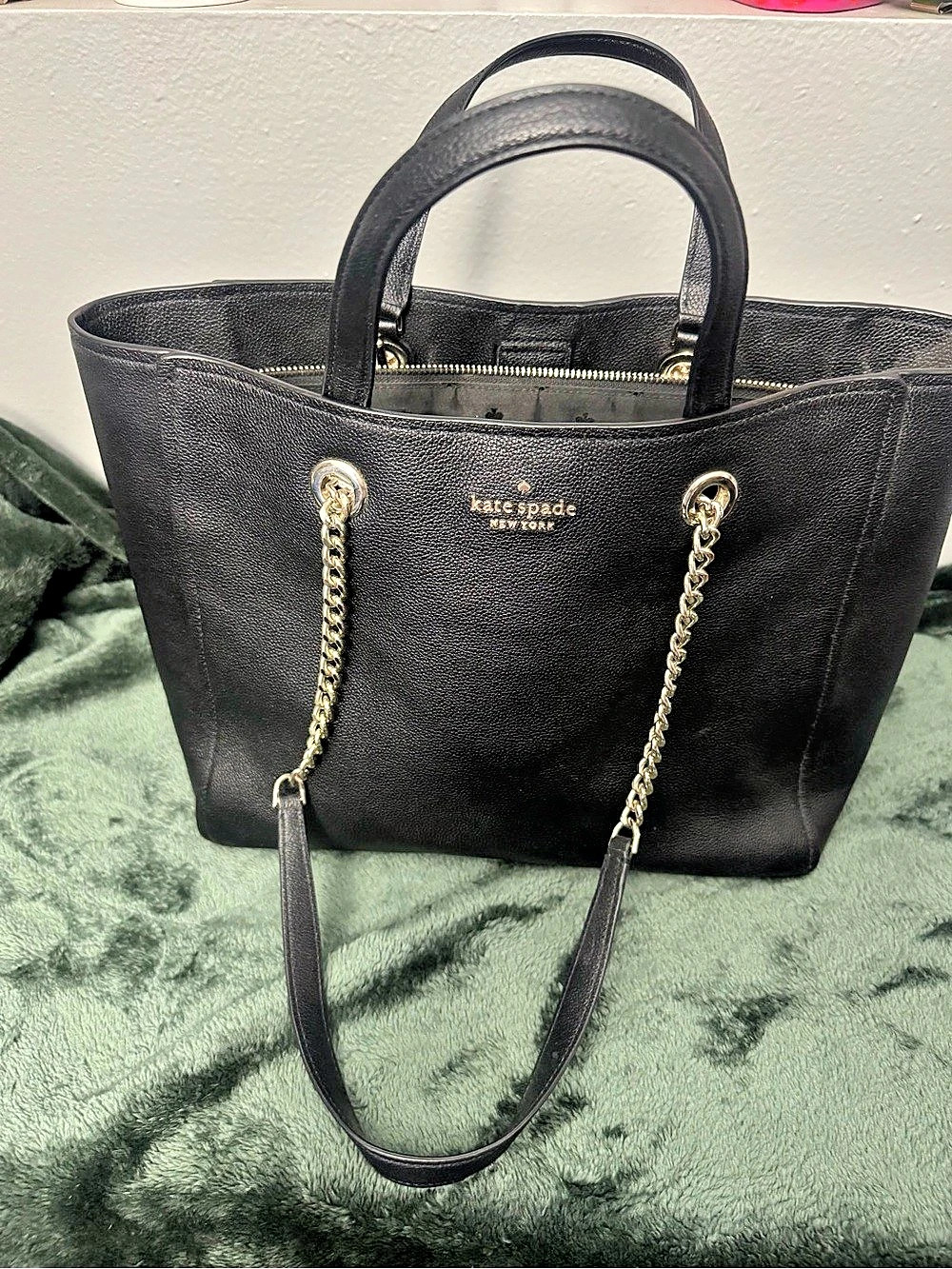 kate spade Black Chain Strap Tote